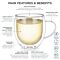 Twin Harmony Oversized Double-Walled Glass Mugs