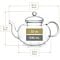 Blossoms Glass Teapot & Cup Set for Four