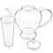 Grand Bouquet Borosilicate Glass Tea Set for Six