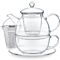 Mindful Tea-for-One Glass Teapot with Cup & Saucer