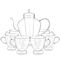 Grand Bouquet Borosilicate Glass Tea Set for Six