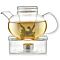 Radiance Squared Glass Tea Warmer & Tea Light Candle Set
