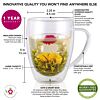 CLEAR BLISS® DOUBLE WALL GLASS TEA CUPS-Set of 2