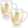 CLEAR BLISS® DOUBLE WALL GLASS TEA CUPS-Set of 2