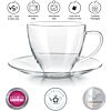 ROYAL TEACUP AND SAUCER SET - SET OF FOUR-12 OZ
