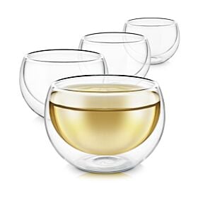 Celebration Double Wall Glass Tea Cups