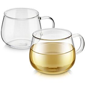 Blossoms Single-wall Teacup Glasses Pair