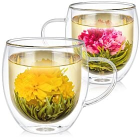 Twin Harmony Oversized Double-Walled Glass Mugs