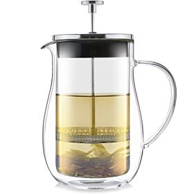 Louvre Insulated Double-Walled Glass French Tea Press