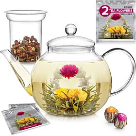 Celebration Teapot & Loose Tea Glass Infuser