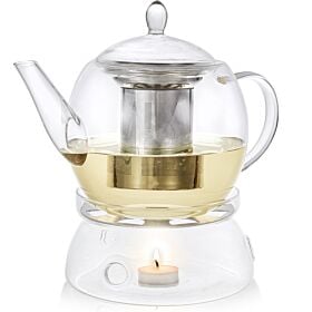 Prague Glass Teapot With A Warmer