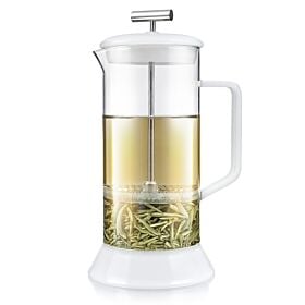 Toulouse Plastic-Free Three Cup Glass Tea Press - 4 Colors