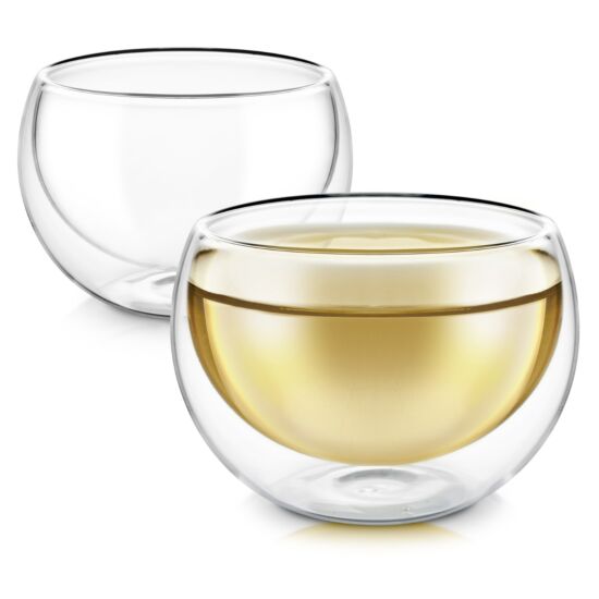 CELEBRATION® DOUBLE WALL GLASS TEA CUPS-Set of 2