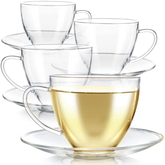 ROYAL TEACUP AND SAUCER SET - SET OF FOUR-12 OZ