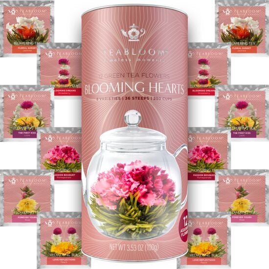 Heart Tea - Heart-Shaped Flowering Tea Canister