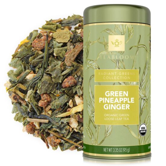Green Pineapple Ginger Organic Loose Leaf Tea Canister