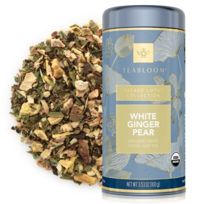 White Ginger Pear Organic Loose Leaf Tea Canister