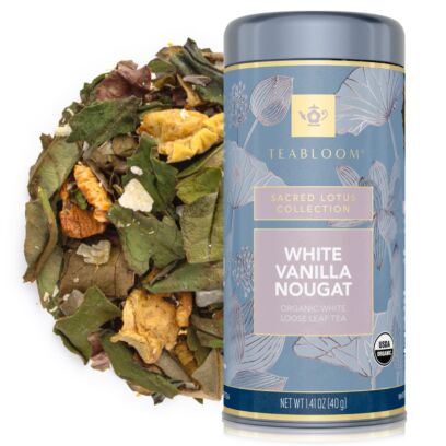 White Vanilla Nougat Organic Loose Leaf Tea Canister