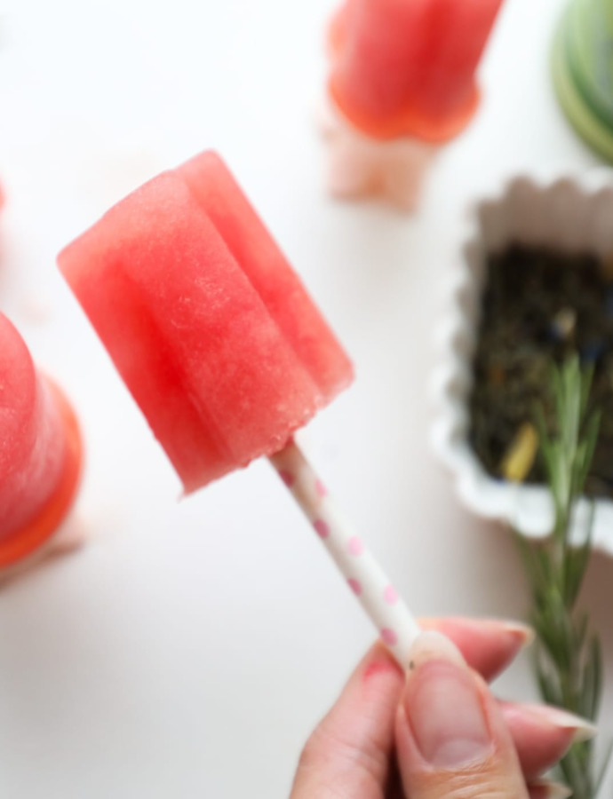 Watermelon Green Tea Popsicles