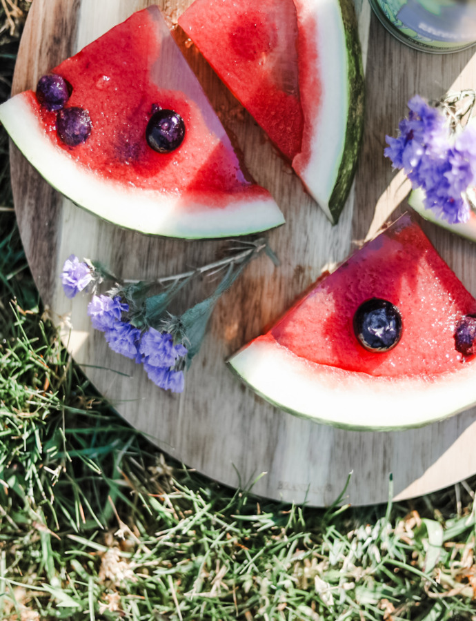 Watermelon Green Tea Jello