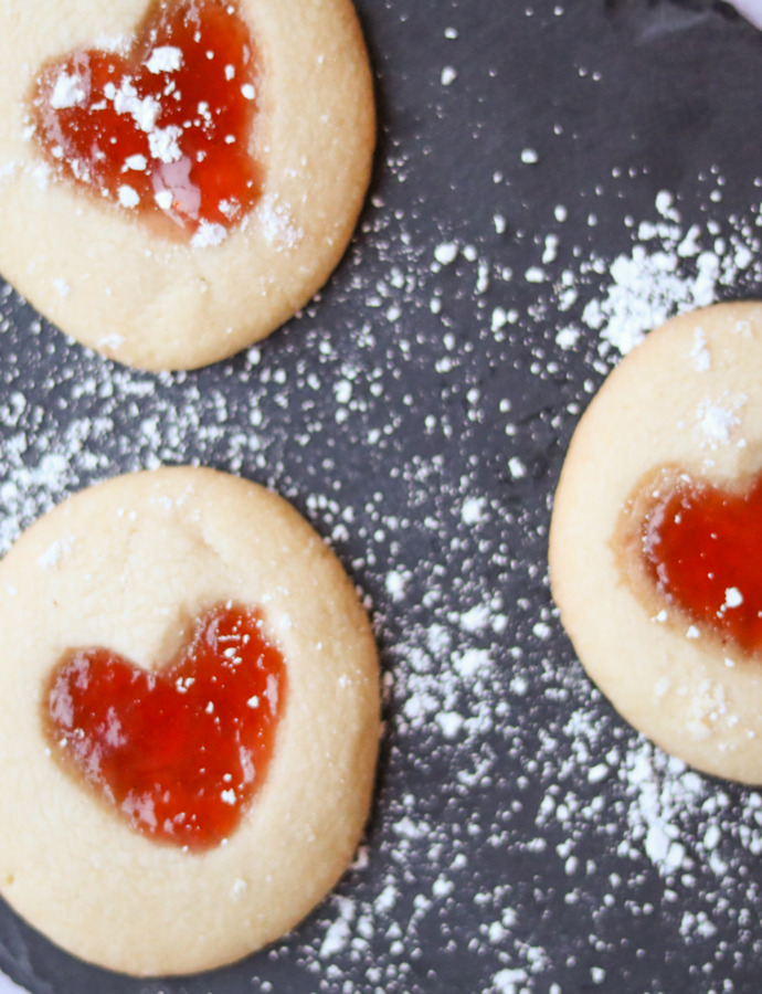 Valentines Thumbprint Cookies