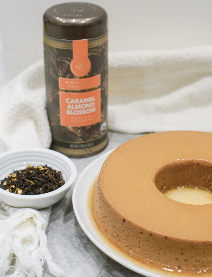 Caramel Almond Blossom Black Tea Flavored Creme Caramel