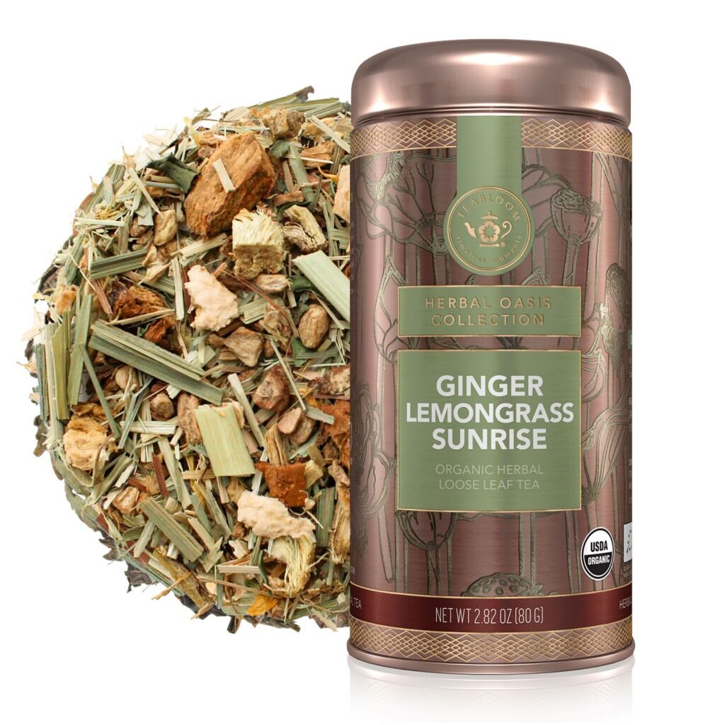 Ginger Lemongrass Sunrise loose-leaf tea canister as a Chinese Zodiac personality tea for the Year of the Pig.