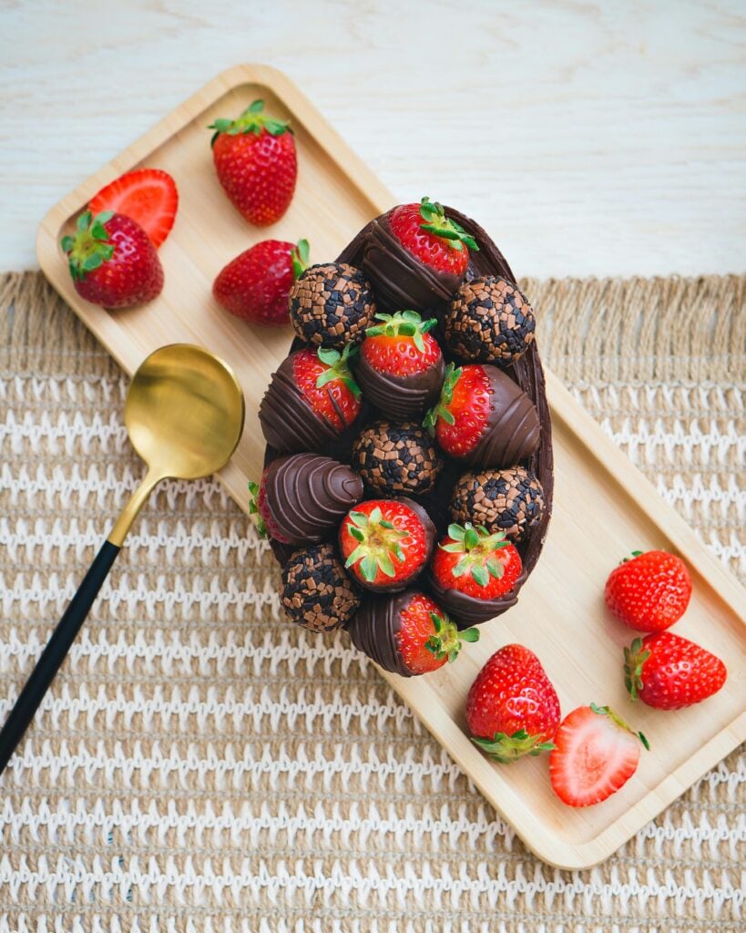 Valentine’s tea chocolate covered strawberries