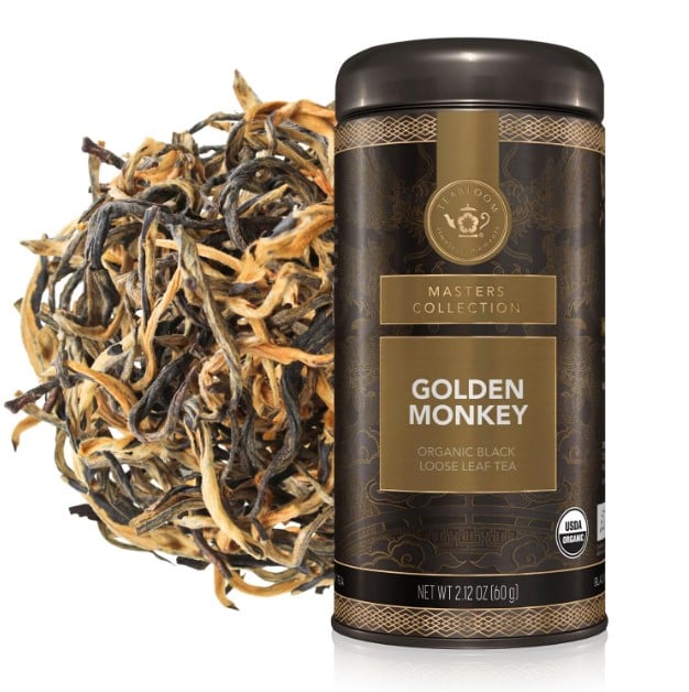 Teabloom’s Golden Monkey tea canister is an example of some of the best tea leaves.