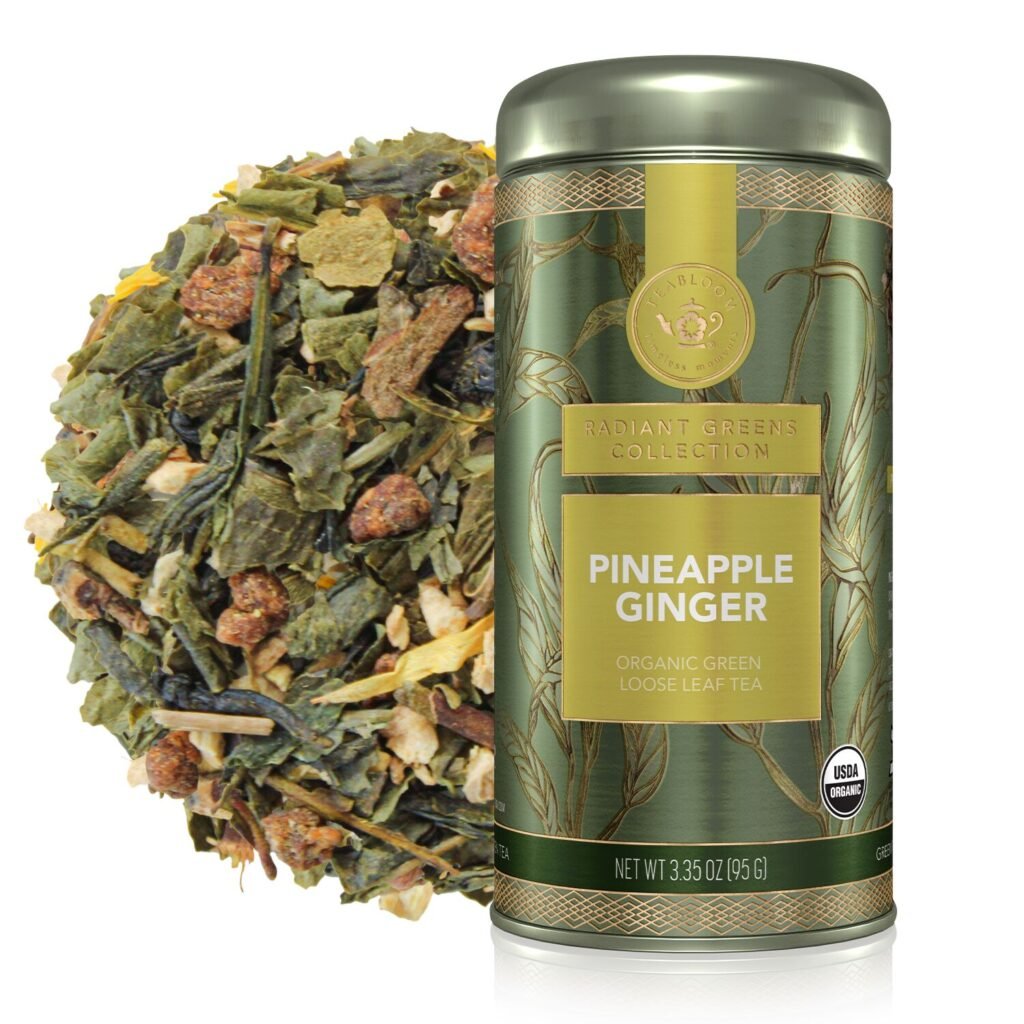 Teabloom’s Pineapple Ginger immune-boosting tea canister