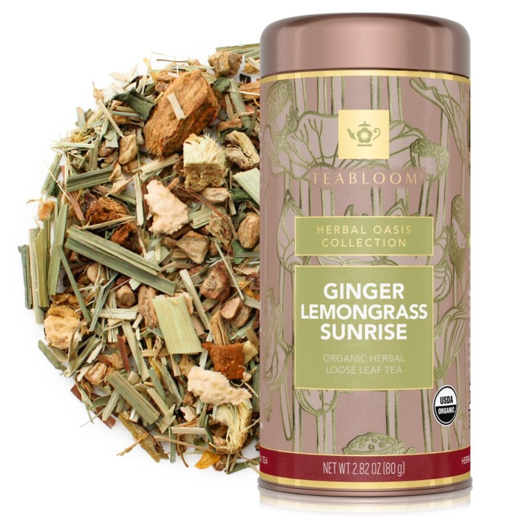 Ginger Lemongrass Sunrise loose-leaf tea canister as a Chinese Zodiac personality tea for the Year of the Pig.