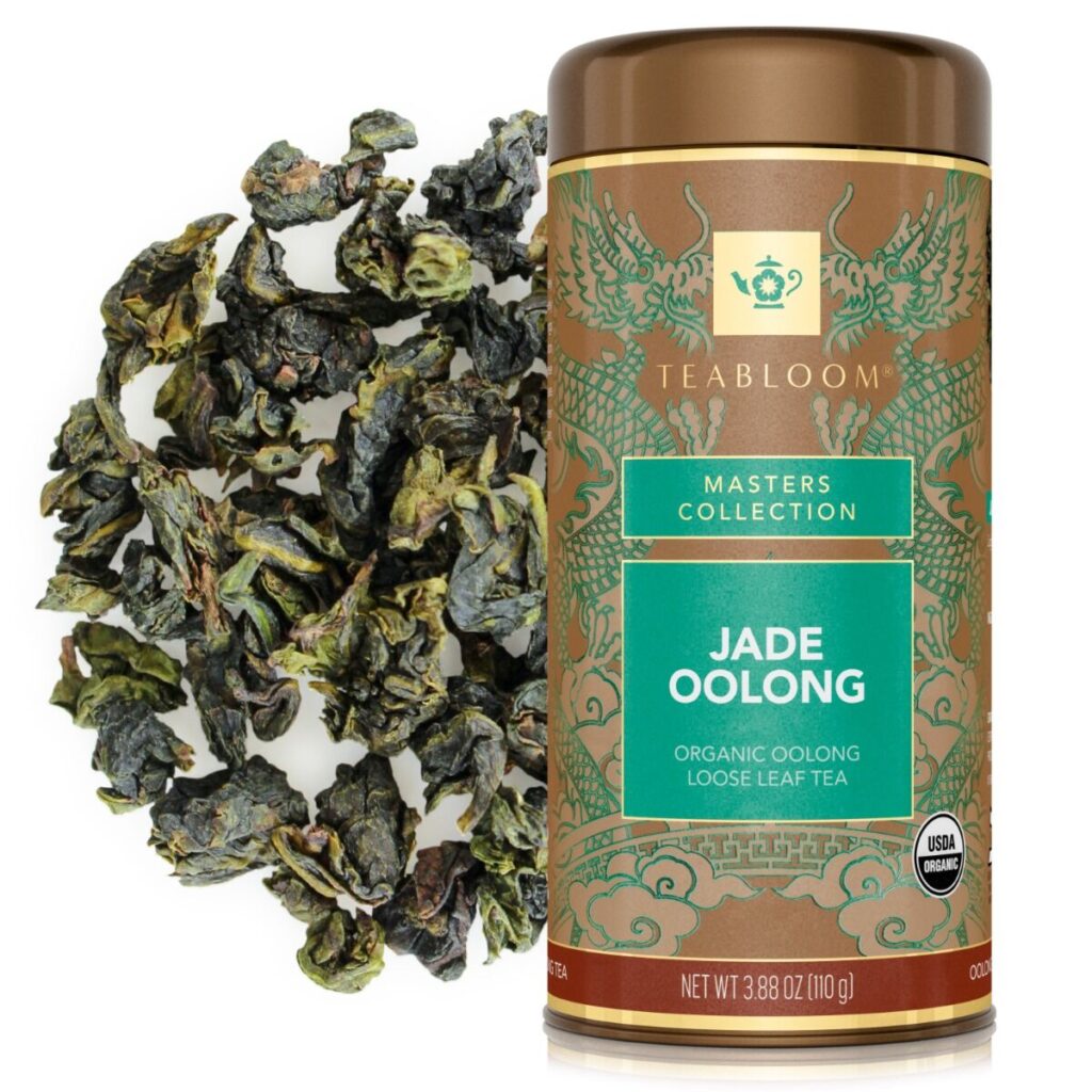 Jade Oolong loose-leaf tea canister as a Chinese Zodiac personality tea for the Year of the Horse.