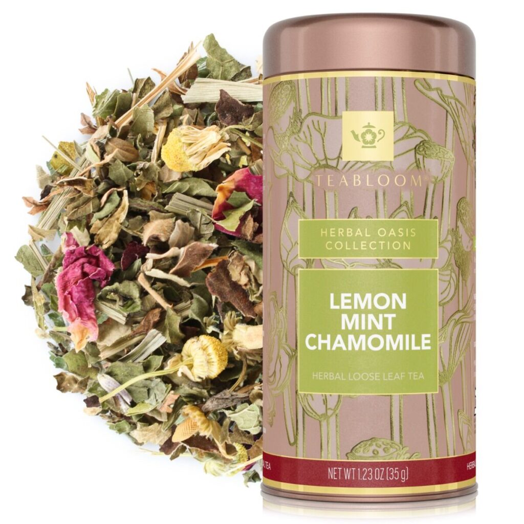 Lemon Mint Chamomile loose-leaf tea canister as a Chinese Zodiac personality tea for the Year of the Tiger.