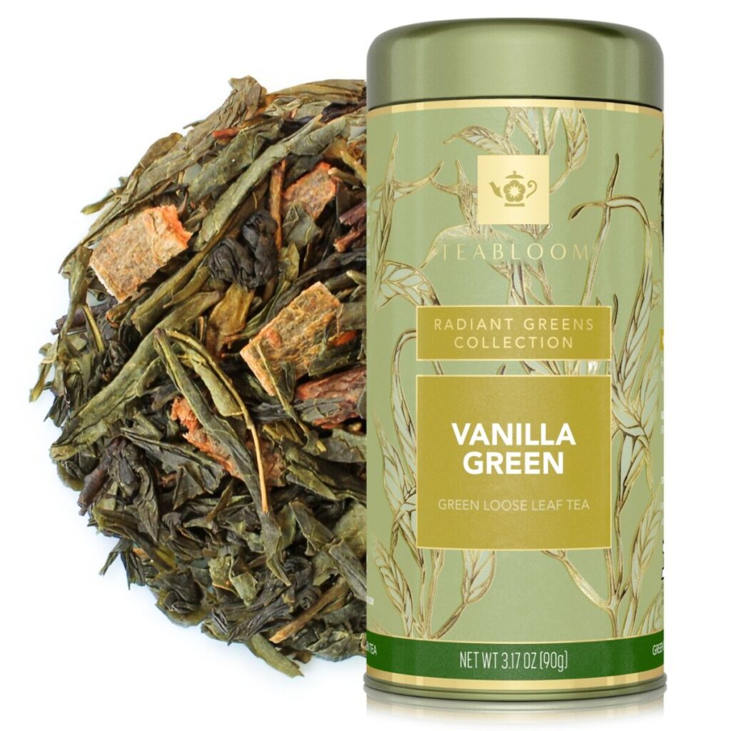 Vanilla Green loose-leaf tea canister as a Chinese Zodiac personality tea for the Year of the Rooster.