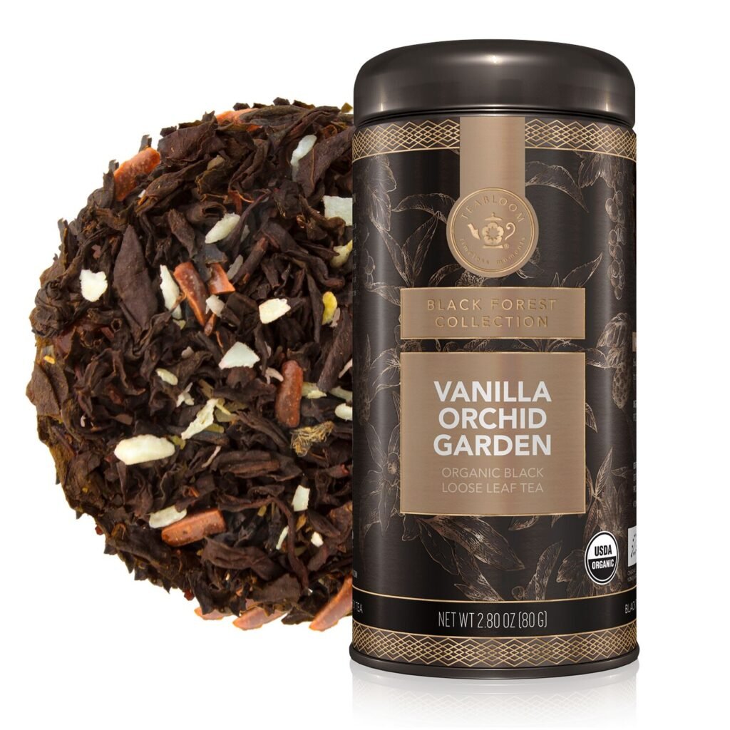 Vanilla Orchid Garden loose-leaf tea canister.